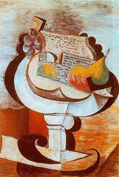 Pablo Picasso Oil Painting Fruit Dish Compotier Cubism